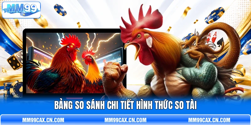 Bảng so sánh chi tiết hình thức so tài
